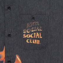 AntiSocialSocialClub (アンチソーシャルソーシャルクラブ) 半袖 シャツ ASSC BBQ Button Up Black ブラック×オレンジ (XL)_画像3