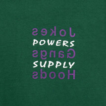 Powers Supply (パワーズ) ロンT ロングTシャツ 長袖 JOKES GANGS HOODS LS TEE DARK GREEN ダークグリーン (XXL)_画像4