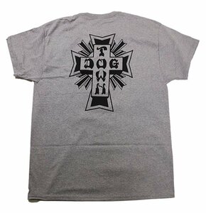 Dogtown Skateboards (ドッグタウン) Tシャツ Cross Logo Oxford Grey / Black グレー (L) スケボー SKATE SK8 スケートボード PUNK