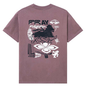 Powers Supply (パワーズ) Tシャツ PRAY COLLAGE SS TEE MUTED PLUM ミューティドプラム（パープル） (L)