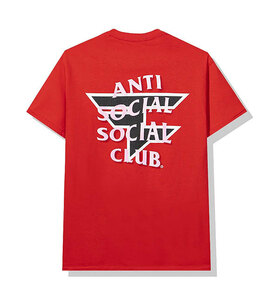 AntiSocialSocialClub (アンチソーシャルソーシャルクラブ) Tシャツ ASSC x FaZe Clan White Tee レッド (M) e-Sports eスポーツ GAME