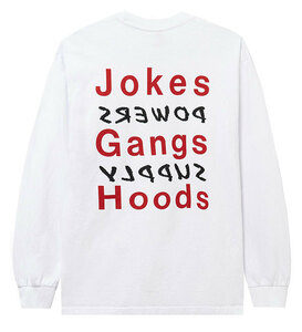 Powers Supply (パワーズ) ロンT ロングTシャツ 長袖 JOKES GANGS HOODS LS TEE WHITE ホワイト (XL)