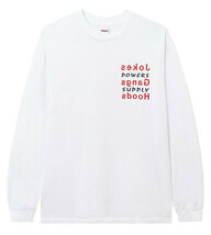 Powers Supply (パワーズ) ロンT ロングTシャツ 長袖 JOKES GANGS HOODS LS TEE WHITE ホワイト (L)_画像3