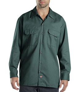 Dickies (ディッキーズ) US 長袖 ワークシャツ (574) Long Sleeve Work Shirt Lincoln Green リンカーングリーン (M)