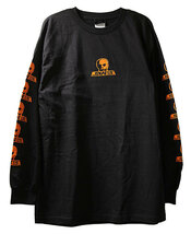 Skull Skates (スカルスケーツ) ロンT ロングTシャツ 長袖 Logo Sunset Long Sleeve T-Shirt Black/Orange ブラック×オレンジ (L)_画像2