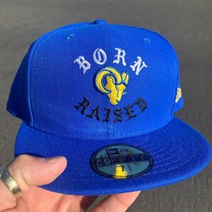 BornxRaised (ボーンアンドレイズド) キャップ ニューエラ BORN X RAISED + RAMS NEW ERA FITTED HAT BLUE ブルー 7-1/8（56.8cm）の画像8