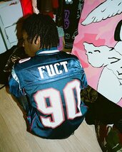 Fuct (ファクト) フットボール ジャージー Tシャツ FUCT FOOTBALL JERSEY NAVY (L)_画像5