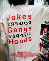 Powers Supply (パワーズ) ロンT ロングTシャツ 長袖 JOKES GANGS HOODS LS TEE WHITE ホワイト (L)_画像6