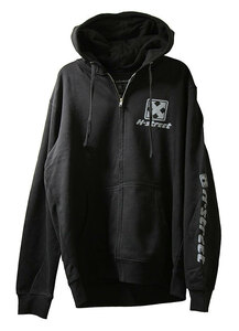 H-Street (エイチストリート) パーカー ジップフード OG Mark Logo Zip Hoodie Black ブラック (XL) スケボー SKATE SK8 スケートボード