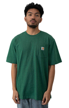 Carhartt (カーハート) Tシャツ (K87) Workwear Pocket T-Shirt North Woods Heather ノースウッズヘザー/グリーン (L) ポケット付き_画像1