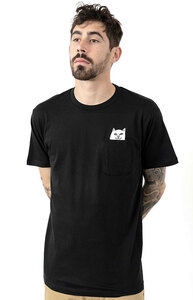 RIPNDIP (リップンディップ) Tシャツ Lord Nermal Pocket T-Shirt Black ブラック (M) ネコ 猫 ねこ スケボー SKATE SK8 スケートボード