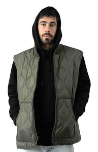 Rothco (ロスコ) キルティング ベスト Quilted Woobie Vest Olive Drab オリーブ (M) アーミー 軍モノ OUTDOOR