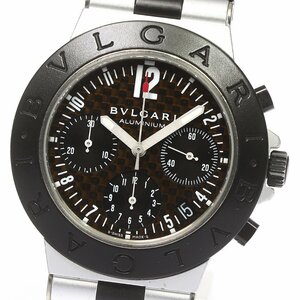  with translation BVLGARY BVLGARI AC38TA aluminium chronograph self-winding watch men's _744186