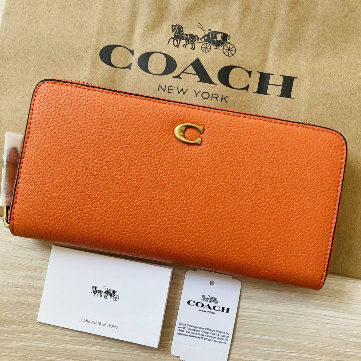 COACH コーチ 489 長財布 アコーディオン ラウンドジップウォレット