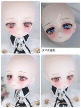 【ぐるぐる】DDH-28 SW肌 ドルフィードリーム MDD Dollfie Dream カスタムヘッド + 碁石アイ2種 + おまけエルフ垂れ耳 パテ盛り ※難あり_画像10