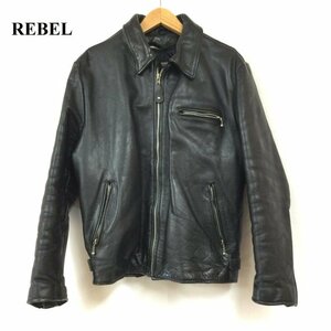 (レベル RebeL レベル レザー シングル ライダース ジャケット アウター 本革 牛革 ジャケット、上着 ジャケット、上着 M