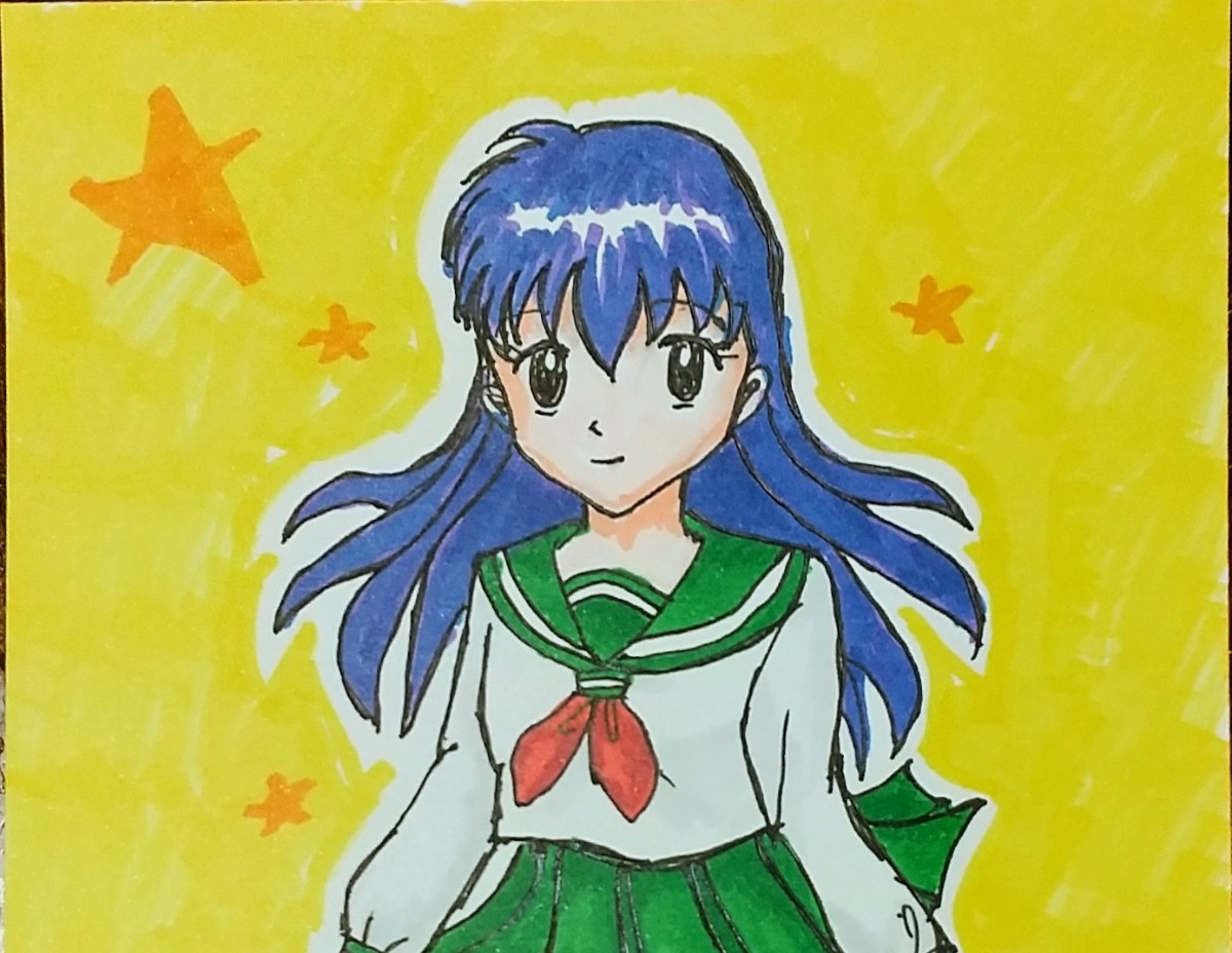 Doujin مرسومة باليد التوضيح #11 إينوياشا لا Kagome فتاة أنثى بحار بدلة بحار التوضيح مرسومة باليد, كاريكاتير, سلع الانمي, رسم توضيحي مرسومة باليد