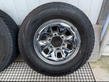 トヨタ 100系 ハイエース 純正OP 215/70R15 6J+34位 6穴 PCD139.7 15インチ スタッドレスタイヤホイール 4本セット_画像2