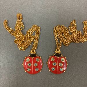  Showa Retro ladybug pendant 2 piece that time thing fancy retro pop cheap sweets dagashi shop 