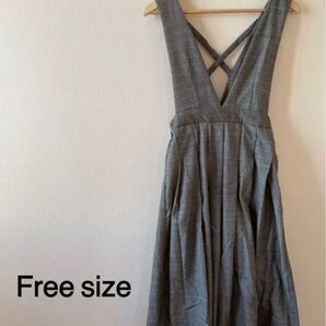 BROWNY ブラウニー サロペット スカート チェック オーバーオール ジャンパースカート 春 秋 定番