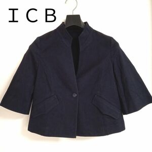 スーツオフィスジャケット きれいめジャケット ICB オンワード樫山　9号　濃い紺色