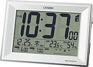 CITIZEN シチズン 置き時計 電波時計 温度計・湿度計付き パルデジットワイ