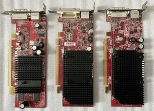 【ジャンク】3枚 グラフィックカード PCI-Express ロープロ ATI-102-A924・ATI-102-A771・E-G012-04-2367