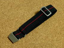 ♯MARINE-NATIONALE/MN-STRAPS！BLACK&RED 22MM！MNストラップ※ネコポス発送で全国どこでも送料無料！_画像3