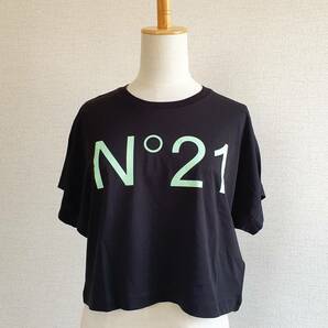 【新品・未使用】N°21 KIDS ロゴ クロップドTシャツ　ブラック14Y　N21558N0153