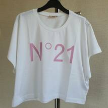 【新品・未使用】N°21 KIDS ロゴ クロップドTシャツ　white　12Y　N21558N0153_画像1