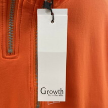 未使用品 /M/ Growth by in the attic オレンジ 半袖ジップシャツ カジュアル メンズ レディース トップス タグ ロゴ 橙 インジアティック_画像2