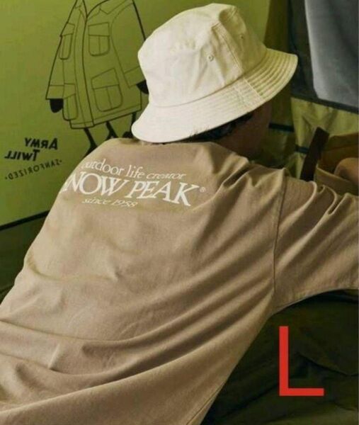 ⑤【新品未開封】SNOW PEAK/Classic ロゴプリント Tシャツ L