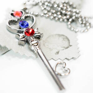 ペンダント セーラープルート 時空の鍵 セーラームーン ネックレス チャーム 銀 心 グッズ【布巾付】