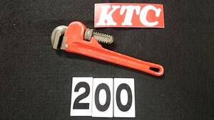 ＜23055＞　KTC　パイプレンチ　200　使用歴が少ない！