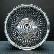 ワイヤーホイール T's WIRE 14X7J REV100SP オールクローム レミントンホワイトリボンタイヤセット　（ローライダー USDM）_画像4