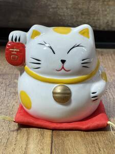 ★コレクター必見 陶器製 招き猫 ねこ 貯金箱 コインバンク 置き物 オブジェ かわいい 飾り Th0615●6