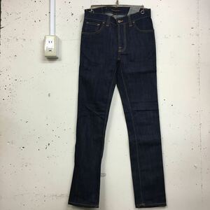 Nudie Jeans ヌーディージーンズ w30 THIN FINN オーガニック デニムパンツ 濃紺 コットン イタリア製