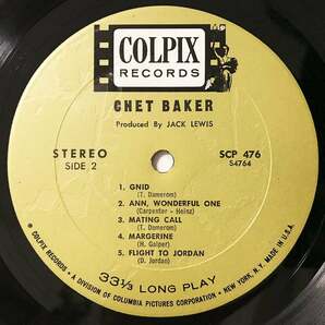 US ORIG LP■Chet Baker■The Most Important Jazz Album Of 1964/65■Colpix ヴォーカル入り アメリカ盤 ステレオ【試聴できます】の画像6
