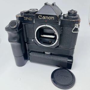 1円〜完動品＊Canon NEW F-1 フィルムカメラ ボディ　モータードライブ付き キャノン