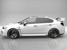 VAB VAG WRX STI S4 フロントアンダースポイラー サイドステップ リアマッドディフューザー 3点キット エアロパーツ_画像3