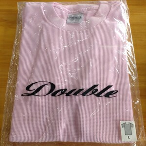 DOUBLE ピンク L ワッフル 生地 Tシャツ 検索→ GAMAS