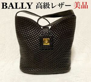 BALLY バリー オールレザー ワンショルダー MADE IN ITALY ダークブラウン