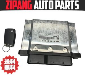 VW053 1T トゥーラン TSI トレンド 後期 CZD エンジン コンピューター キー/鍵付 ◆04E 907 309 BH ★動作OK/エラー無し ○