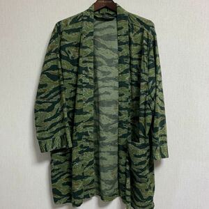 RRL ダブルアールエル ”HAORI” TIGER CAMO シャツジャケット (羽織）リネン　カモ柄　迷彩　ミリタリー　ロングカーディガン 