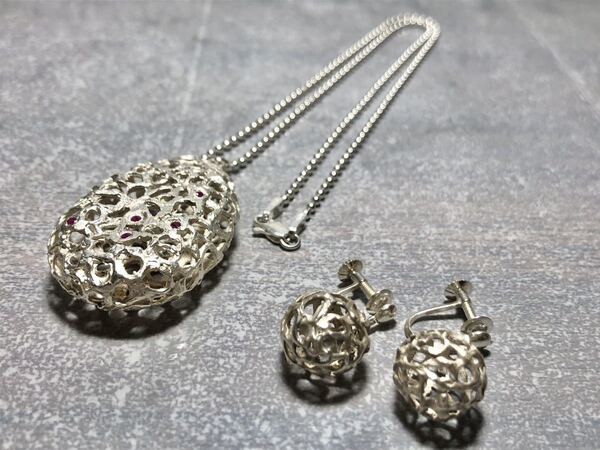 シルバー ネックレス イヤリング セット silver 925
