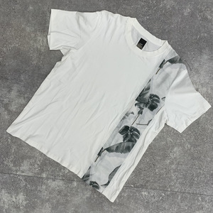 ▲ OAMC オーエーエムシー グラフィック 切替 カットソー Tシャツ ボタニカル デザイン 植物 ホワイト 白 2520900436 2687 104