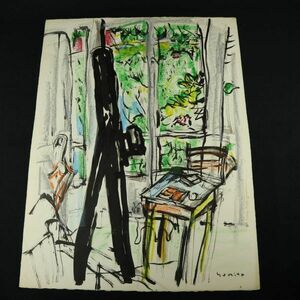 Art hand Auction [Kadotani Michio] Watercolor crayon sheet only Authentic guaranteed ★-A-698, Painting, watercolor, others