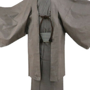 ゆめsaku2 新品 ３点セット メンズ アンサンブル“いなせに流す洒落た男の裾さばき”正絹 着物・長襦袢・羽織 1818 の画像10