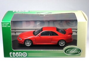 ※訳あり※ エブロ 1/43 スカイライン R33 GT-R Vスペック 1996 レッド (43585)