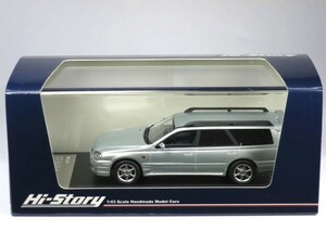 ハイストーリー 1/43 日産 ステージア 25t RS FOUR S 1998 後期型 ソニックシルバー (HS381SL)